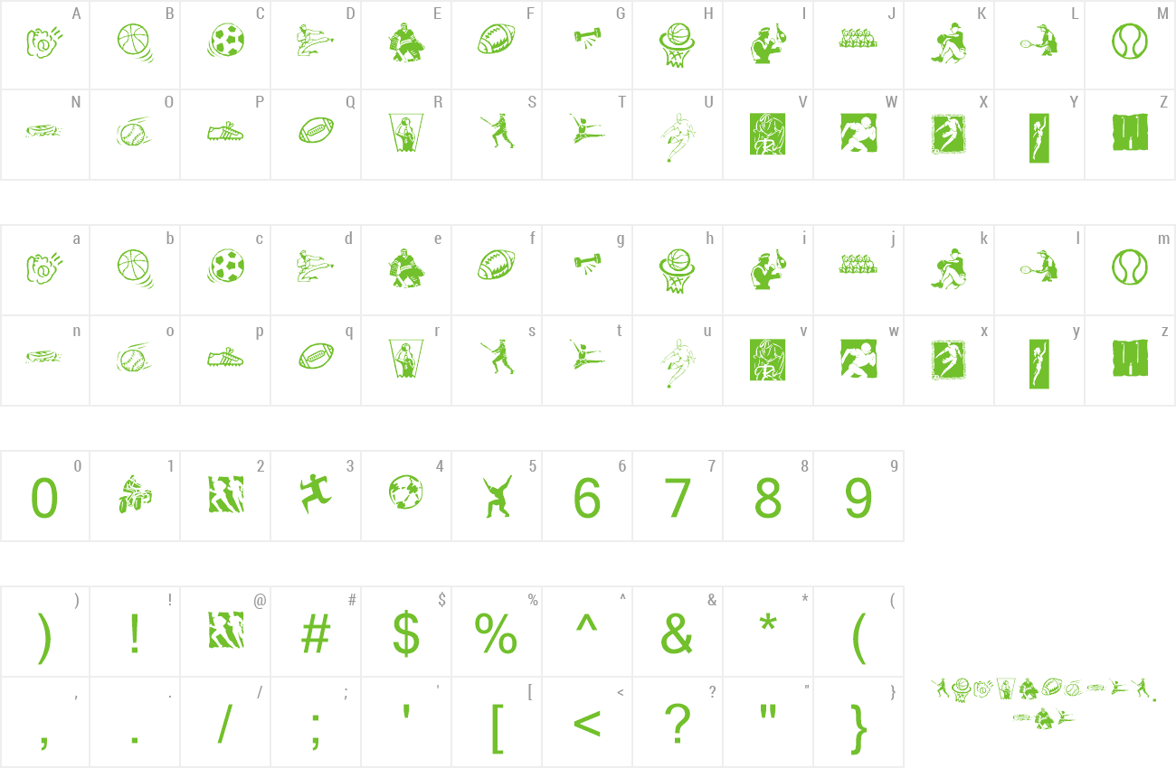 Font KR Sports Dings preview